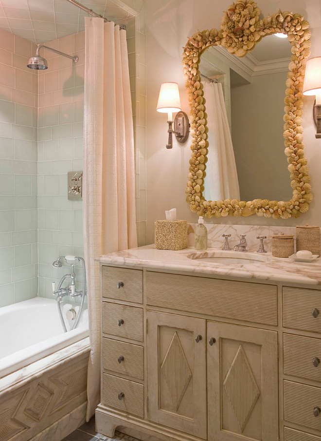 Small bathroom. Traditional small bathroom with custom cabinet and tub millwork. #Smallbathroom #Bathroom #cabinet #millwork #tubmillwork #tubsurround Phoebe Howard