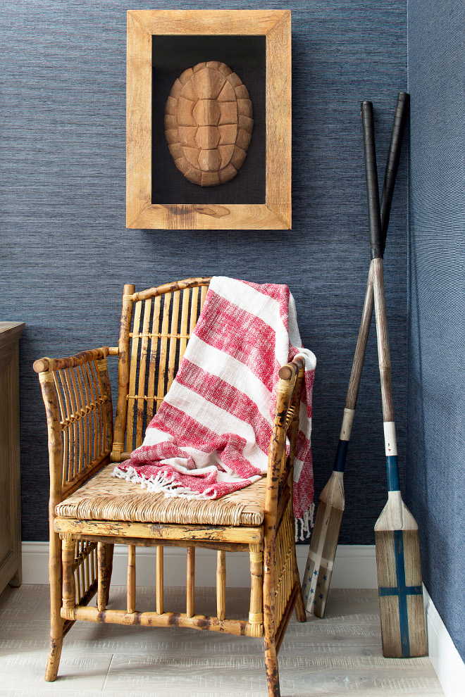 Coastal Interiors. New Coastal Interior Ideas. Coastal Cottage Inteirors with rustic Bamboo chair. #CoastalInteriors #NewCoastalInteriorIdeas #Coastal #Cottage #Inteirors Lisa Michael Interiors