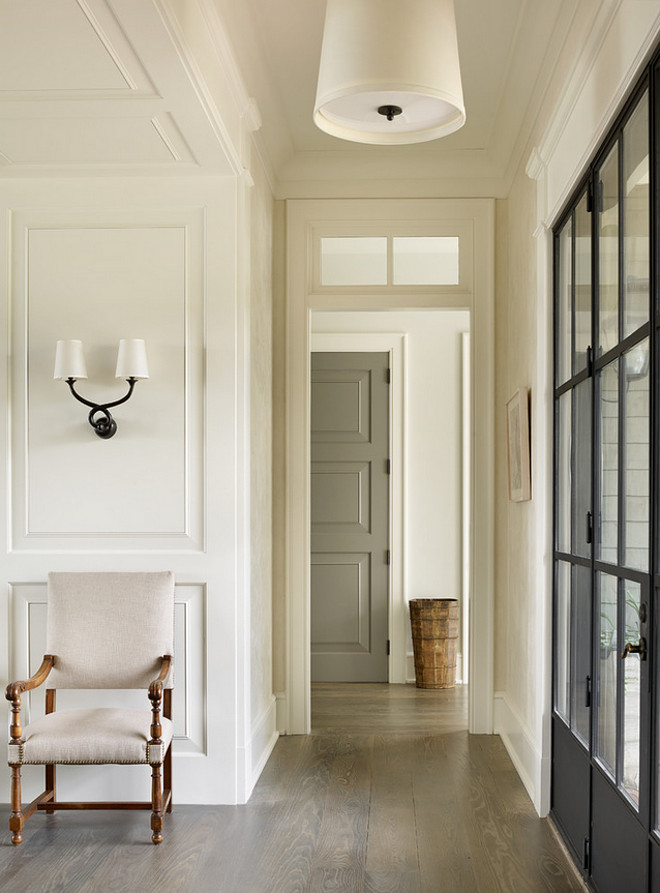 Dark grey door paint color. Grey interior door paint color is Benjamin Moore Kendall Charcoal. #darkgrey #interiordoor #paintcolor #BenjaminMooreKendallCharcoal Beth Webb Interiors