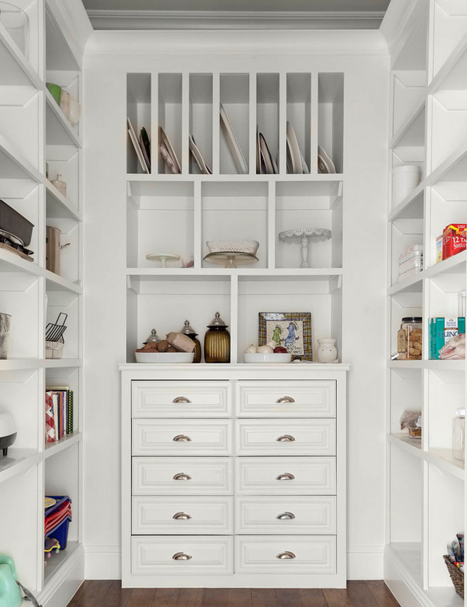 Kitchen pantry with open cabinets and drawers. Pantry with open cabinets and drawers #Kitchenpantry #pantry #pantryideas #opencabinets #kitchencabinet #kitchendrawers