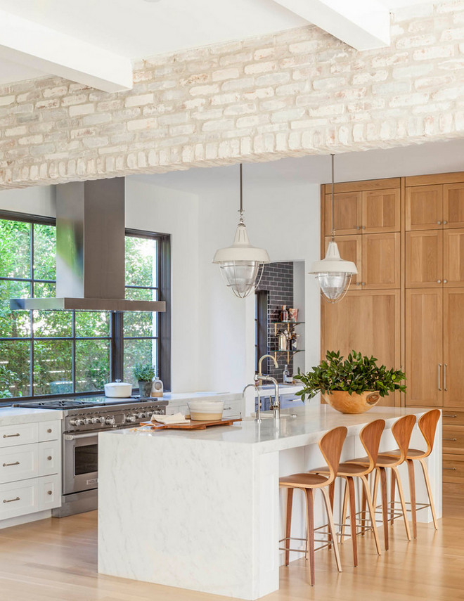 Kitchen with exposed brick wall. Kitchen with whitewashed brick wall. Kitchen with exposed brick wall. Kitchen with whitewashed brick wall ideas #Kitchen #exposedbrickwall #Kitchenbrickwall #whitewashedbrick #whitewashedbrickwall Coats Homes