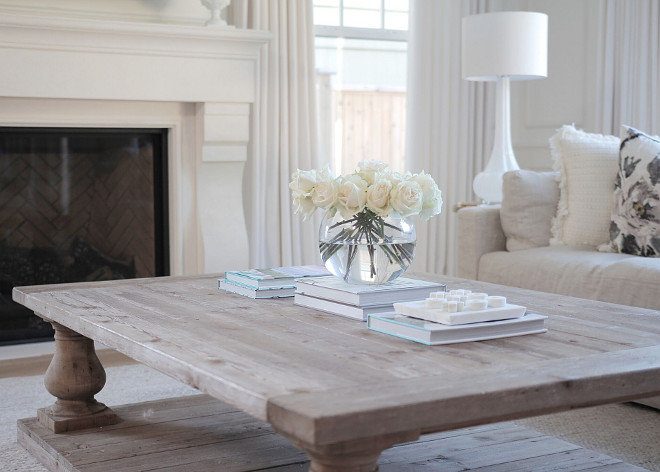 Reclaimed wood coffee table. Reclaimed wood coffee table is RH- Balustrade Coffee Table - Natural. #Reclaimedwood #coffeetable #RH #BalustradeCoffeeTable #Natural jshomedesign