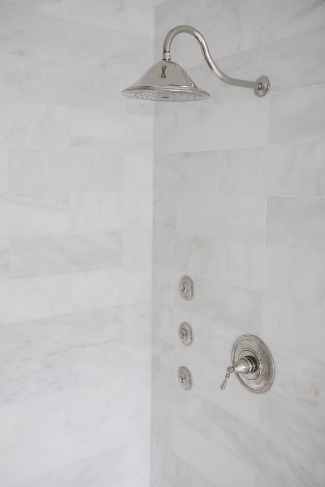 Shower Faucet. Shower faucets. Shower faucet is Brizo- Polished nickel. #Showerfaucets #Shower #faucets jshomedesign