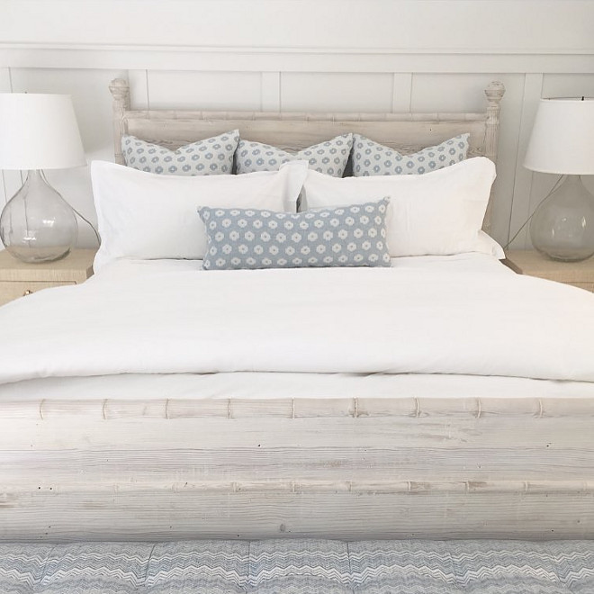 Bedding. Soft grays and white bedding. Bedding with soft, pale grays and white bedding. #Bedding #softgray #palegrays #bedroom #whitebedding Brooke Wagner Design