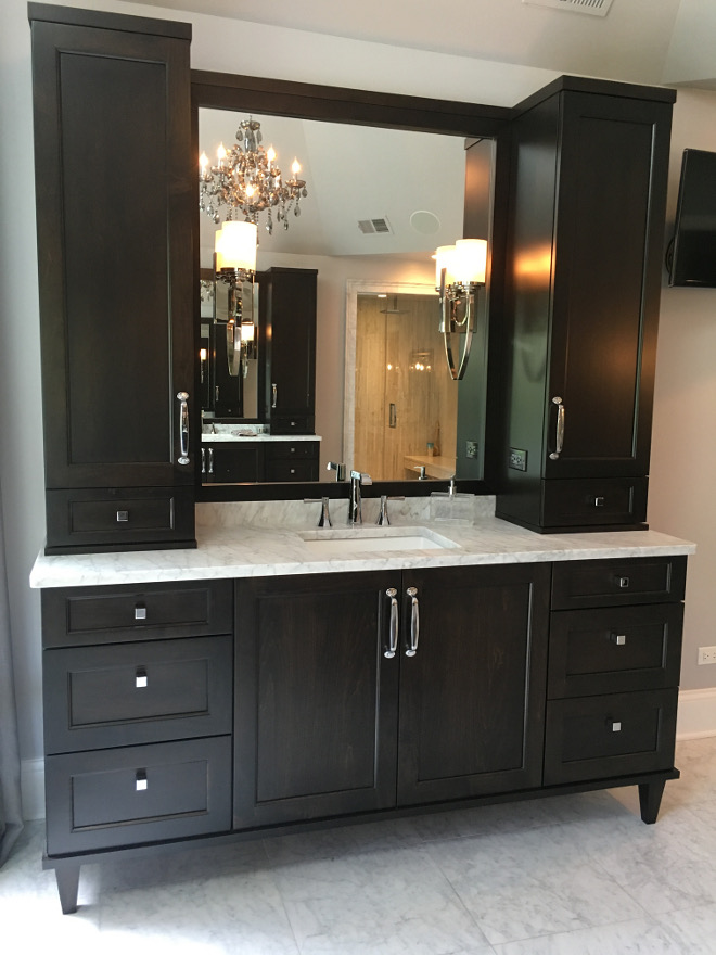 Vanity Sconces are by Feiss WB1561 in Polished Nickel. #Vanity #sconces Beautiful Homes of Instagram Sumhouse_Sumwear
