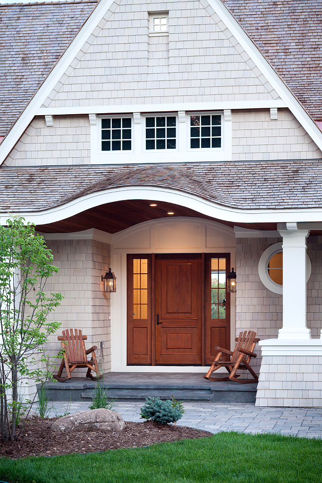 Porch portico. Shingle home porch. #porch #home #frontporch #porches #porch Vivid Interior Design. Hendel Homes