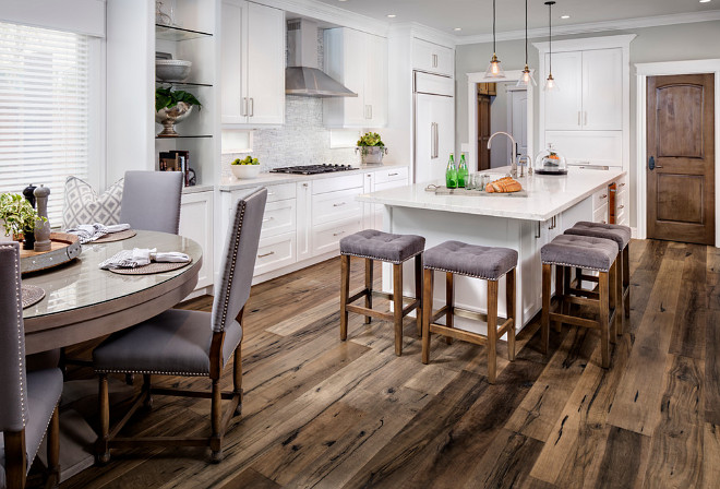 Kitchen Flooring. Kitchen hardwood flooring is Provenza, line is Pompeii and color is Ischia. Kitchen Flooring. Kitchen Flooring #KitchenFlooring #Kitchen #Flooring kitchen-flooring #kitchenhardwoodflooring #kitchen #hardwoodflooring Tracy Lynn Studio