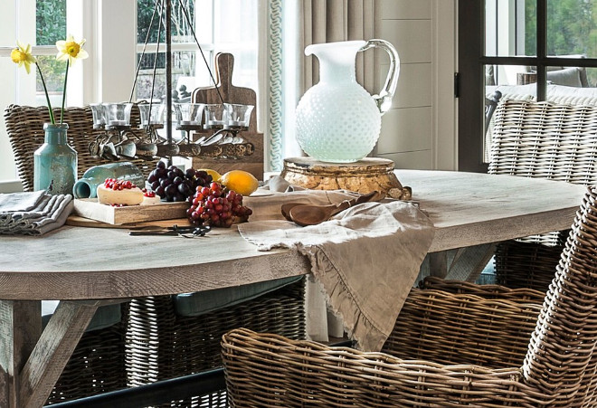 Rustic greywashed table. Farmhouse dining room with Rustic greywashed table. Rustic greywashed table #Rustic #greywashed #table #farmhouse #diningroom