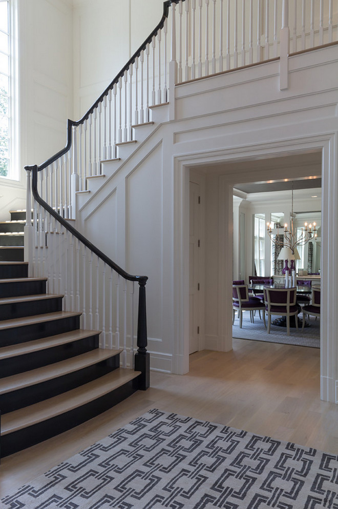 Timeless staircase paneling. #staircasepaneling staircase-paneling Bluewater Home Builders