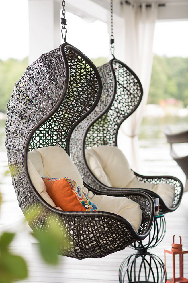 Woven hanging chair. Woven hanging chairs. Porch Woven hanging chairs. Woven hanging chair ideas #Wovenhangingchairs #Wovenhangingchair Heather Garrett Design