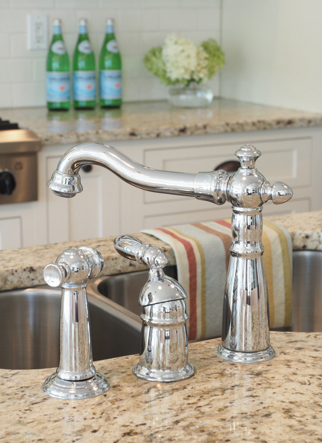 Delta Kitchen Faucet. Faucets in our home are all Delta Victorian style with a chrome finish because I like the shine! #kitchen #faucet #Delta #chrome Home Bunch Beautiful Homes of Instagram wowilovethat