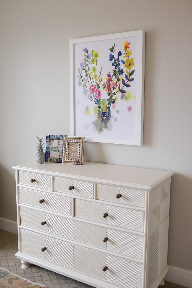 Bedroom dresser styling. This is a simple and great way to stylish a dresser. #bedroom #dresser #dresserstyling Millhaven Homes