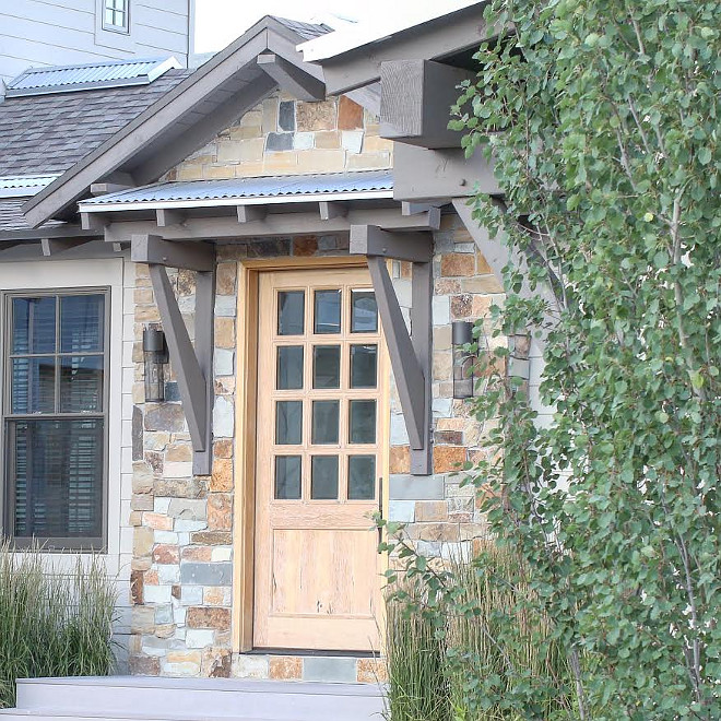Natural wood door. Natural walnut front door. #frontdoor 3walnutdoor #natural #wooddoor front-door-ideas Home Bunch's Beautiful Homes of Instagram @artfulhomestead