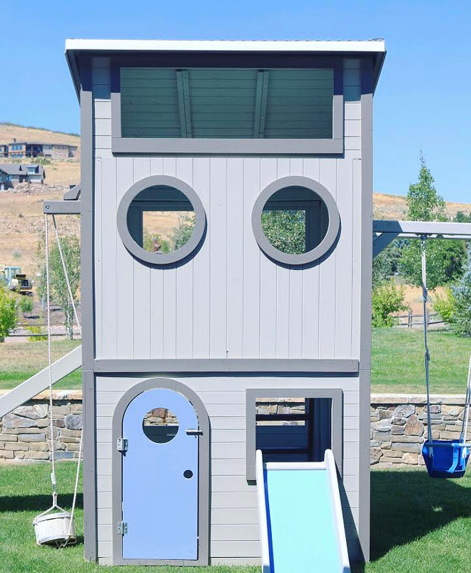 Playhouse. Playground The playground is by Cedarworks Playsets. We painted it and added tin roof to match house. #playhouse #playground playhouse Home Bunch's Beautiful Homes of Instagram @artfulhomestead