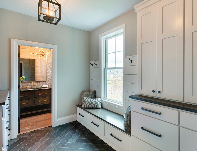 Sherwin Williams SW7030 Anew Gray. Sherwin Williams SW7030 Anew Gray. Grey mudroom paint color Sherwin Williams SW7030 Anew Gray. #SherwinWilliamsSW7030AnewGray #SherwinWilliams #SW7030 #AnewGray #SherwinWilliamsSW7030 #SherwinWilliamsAnewGray sherwin-williams-sw7030-anew-gray Homes by Tradition