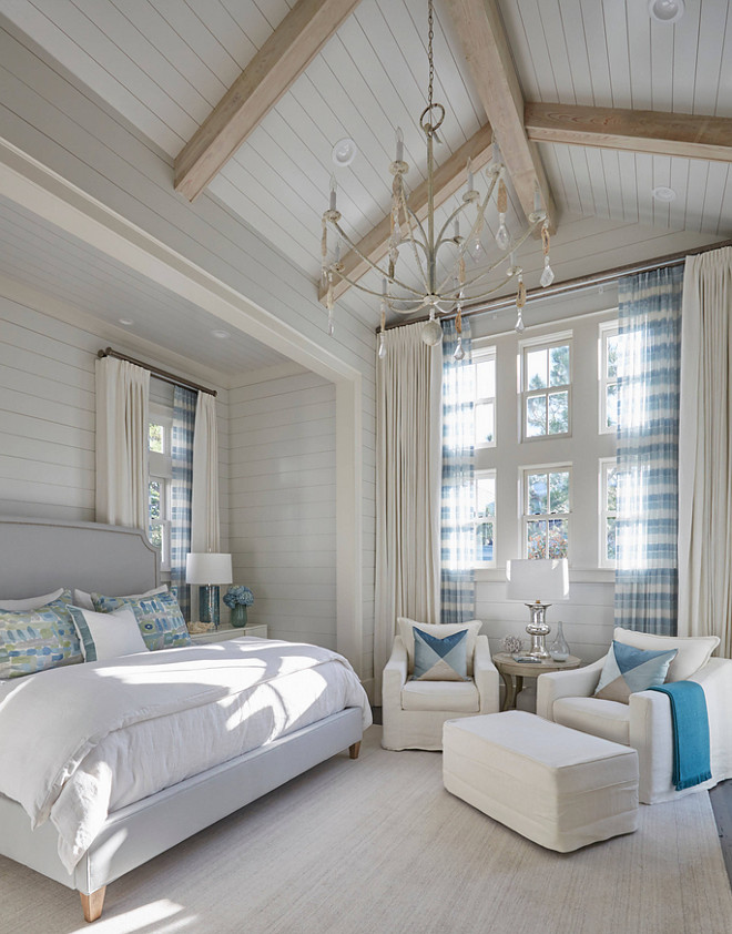 Bedroom with shiplap walls and vaulted shiplap ceiling. Bedroom shiplap walls and vaulted shiplap ceiling. #bedroom #shiplapwalls #vaultedshiplapceiling shiplap-bedroom-with-vaulted-ceiling