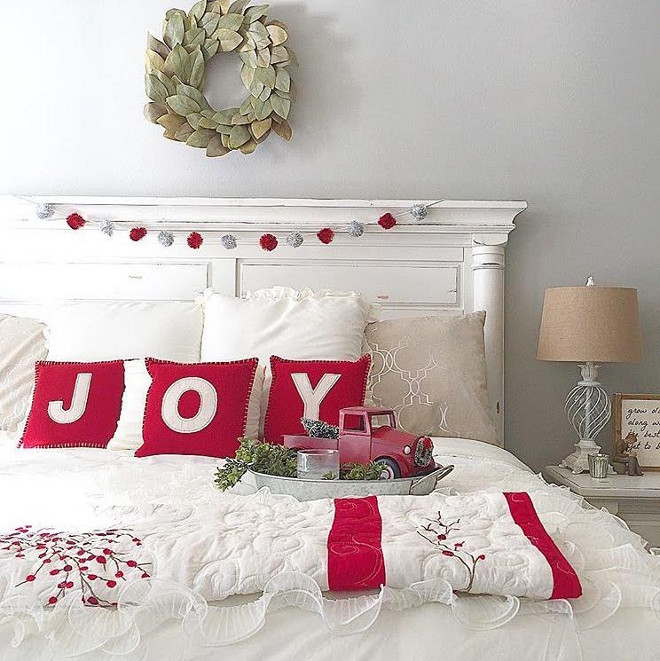 Bedroom Christmas Decor. Bedroom Christmas Decor Ideas. Bedroom Christmas Decor. #BedroomChristmasDecor Mary Beth via Instagram @houseofnichols.