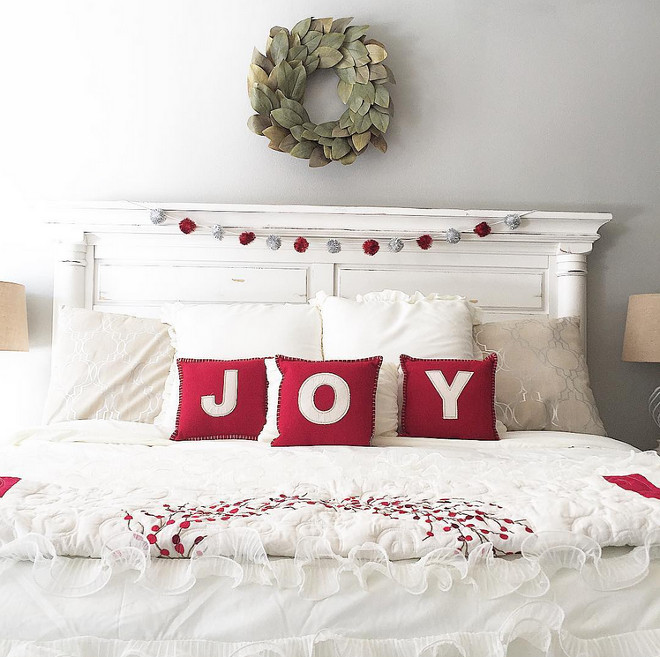 Christmas Joy Pillows and Magnolia Wreath. Christmas Joy Pillows and Magnolia Wreath Ideas. Christmas Joy Pillows and Magnolia Wreath #ChristmasJoyPillows #ChristmasPillows #MagnoliaWreath Mary Beth via Instagram @houseofnichols.