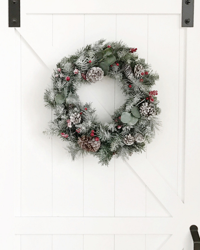 Christmas Wreath. Barn Door Christmas Wreath. Christmas Wreath. Barn Door Christmas Wreath Ideas. Christmas Wreath. Barn Door Christmas Wreath #ChristmasWreath #Christmas #Wreath #BarnDoor Instagram Beautiful Homes of Instagram @NC_HomeDesign