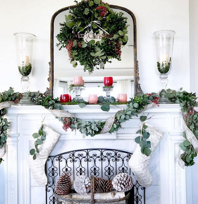 Magnolia Christmas Mantel Garland. Magnolia Christmas Mantel Decor. Magnolia Christmas Mantel Garland. Magnolia Christmas Mantel Garland Ideas #MagnoliaChristmasMantelGarland Mary Ann Pickett via Instagram Classic Casual Home.