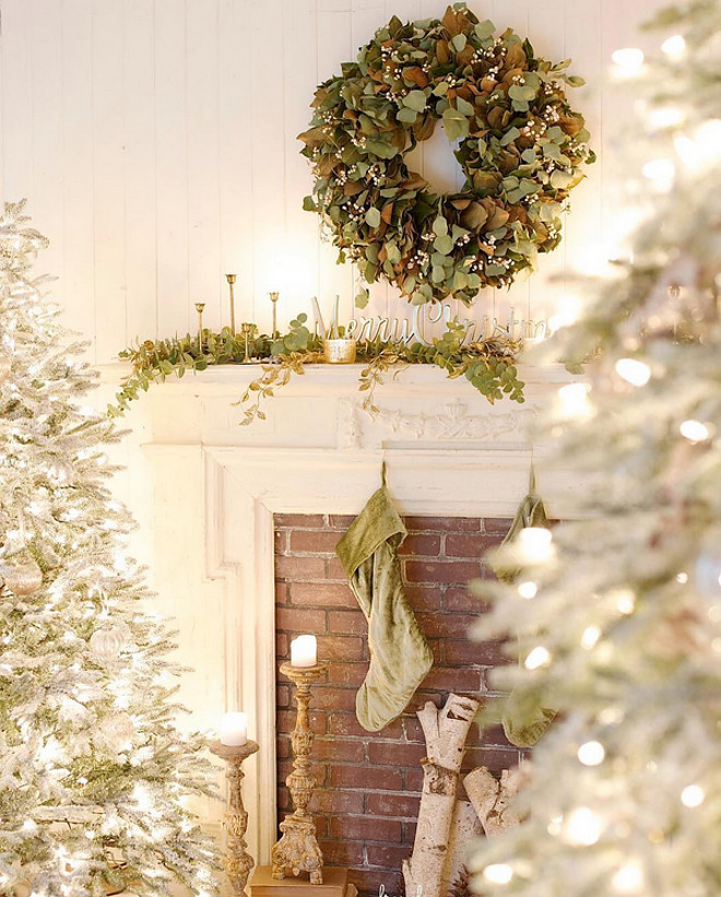 Neutral Christmas. Neutral Christmas Ideas. Neutral Christmas #NeutralChristmas French Country Cottage via Instagram @frenchcountrycottage