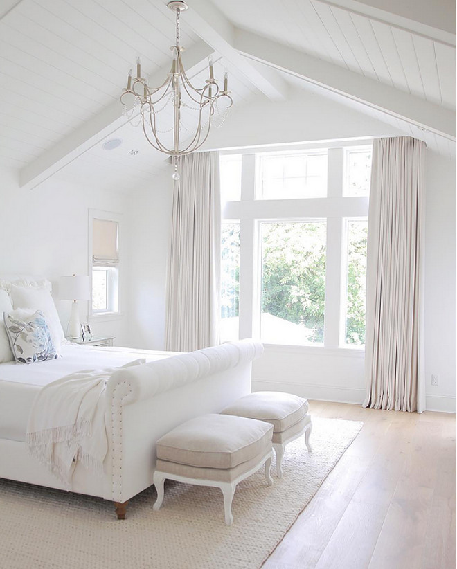 All White Bedroom. All White Bedroom Paint Color. All White Bedroom Painted in Benjamin Moore Simply White. #AllWhiteBedroom #WhiteBedroom #WhiteBedroomPaintColor #WhiteBedroomColor #WhitePaintColor #BedroomPaintColor #BenjaminMooreSimplyWhite Sonja - Instagram @jshomedesign