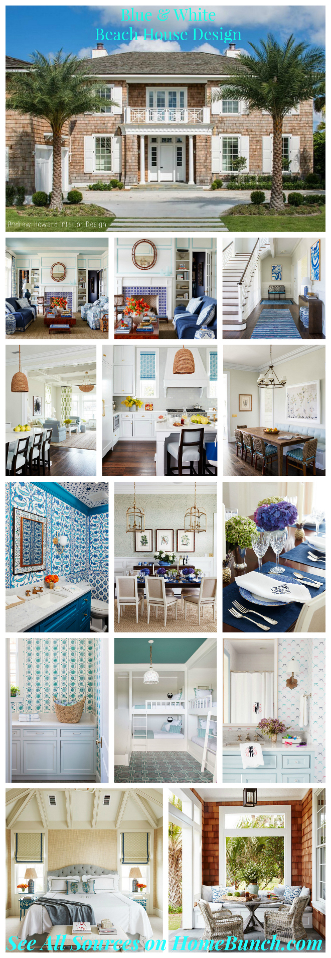 Blue and White Beach House Design. Blue and White Beach House Design Ideas. Blue and White Beach House Design #BlueandWhite #BeachHouseDesign