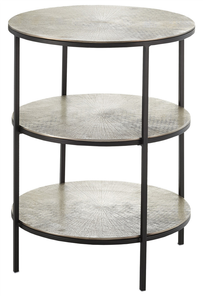 Currey and co Cane Accent Table.