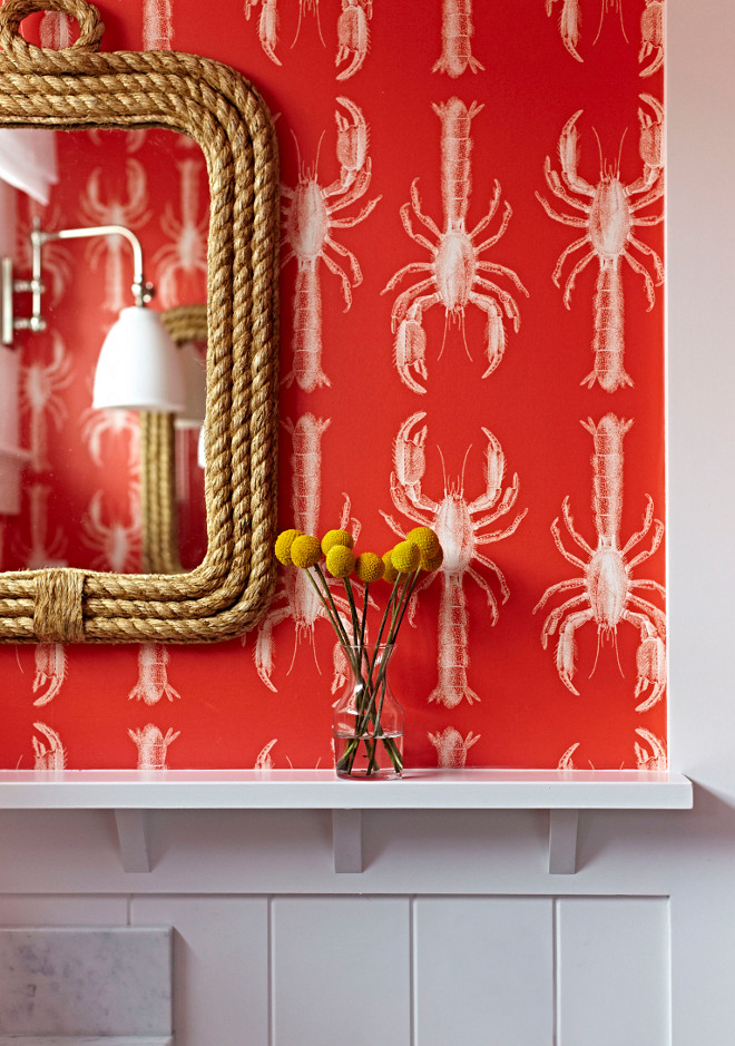 Red Wallpaper. The lobster wallpaper is Lobby from Abnormals Anonymous in "Red Pepper". Red Wallpaper #RedWallpaper Chango & Co.