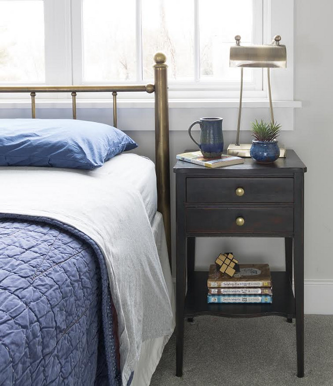 Boys Bedroom Nightstand Styling. Bedside Table: Vintage, I painted it w/ Annie Sloan Graphite Chalk Paint. Boys Bedroom Nightstand Styling. Boys Bedroom Nightstand Styling Ideas #BoysBedroom #NightstandStyling Beautiful Homes of Instagram @greensprucedesigns