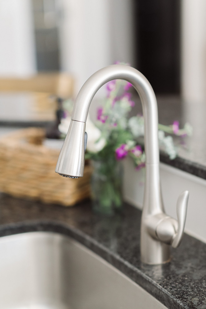 Kitchen faucet, Kitchen faucet is Moen Arbor in Stainless. Kitchen faucet #kitchenfaucet #kitchen #faucet Beautiful Homes of Instagram @thegraycottage