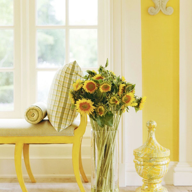 Yellow interiors. Yellow interior design ideas. Yellow #yellow #yellowinteriors #yellowinteriordesignideas #yellowdecor Home Bunch's Beautiful Homes of Instagram @loveyourperch