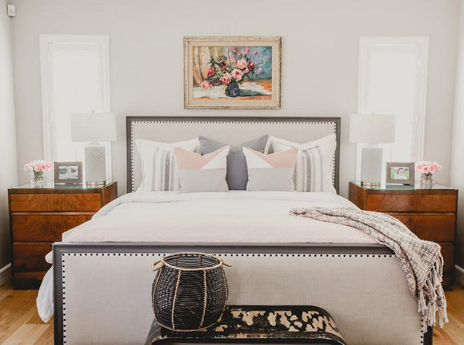 Farmhouse bedroom bed, Farmhouse bedroom bed ideas, Farmhouse bedroom bed is Restoration Hardware Maison Collection king size in Antiqued Graphite #farmhousebedroom #farmhouse #bed #RestorationHardware #MaisonCollection #AntiquedGraphite Beautiful Homes of Instagram @house.becomes.home