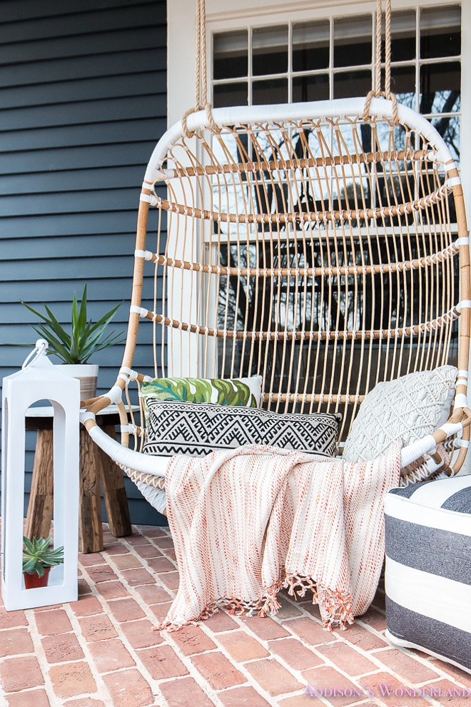Front Porch Swing Decorating Ideas. Serena and Lily Double Hanging Rattan Chair Front Porch Swing Decorating Ideas. Front Porch Swing Decorating Ideas. Serena and Lily Double Hanging Rattan Chair Front Porch Swing Decorating Ideas #FrontPorchSwing #PorchSwing #PorchDecor #PorchDecoratingIdeas #SerenaandLily #DoubleHangingRattanChair #FrontPorch #Swing Home Bunch's Beautiful Homes of Instagram @addisonswonderland