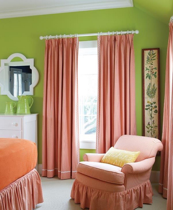 Green and Coral Bedroom Color Palette. Summery and fresh Bedroom Color Palette. Bedroom #BedroomColorPalette #Bedroom #ColorPalette Nancy Serafini