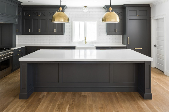 Hot New Kitchen Trend Dark Cabinets Subway Tile Shiplap Home