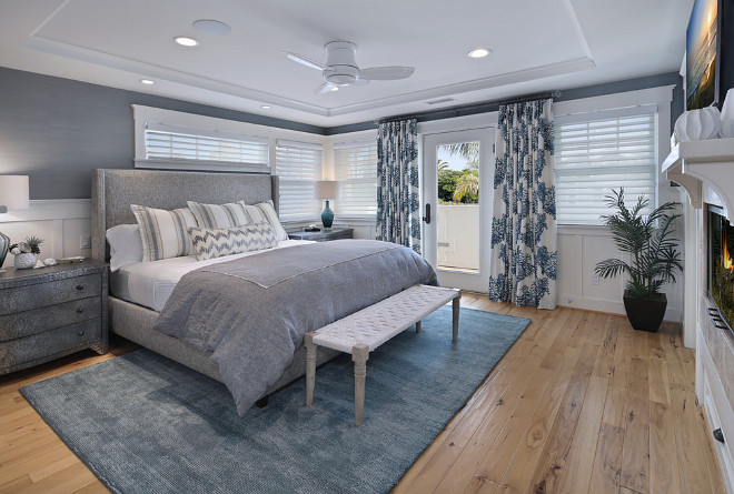 Master Bedroom waiscoting and wallpaper. The walls are a Schumacher seagrass wall covering. Master Bedroom waiscoting ideas. Master Bedroom waiscoting. Master Bedroom waiscoting. Master Bedroom waiscoting #MasterBedroomwaiscoting #MasterBedroom #waiscoting Kaizen Interiors