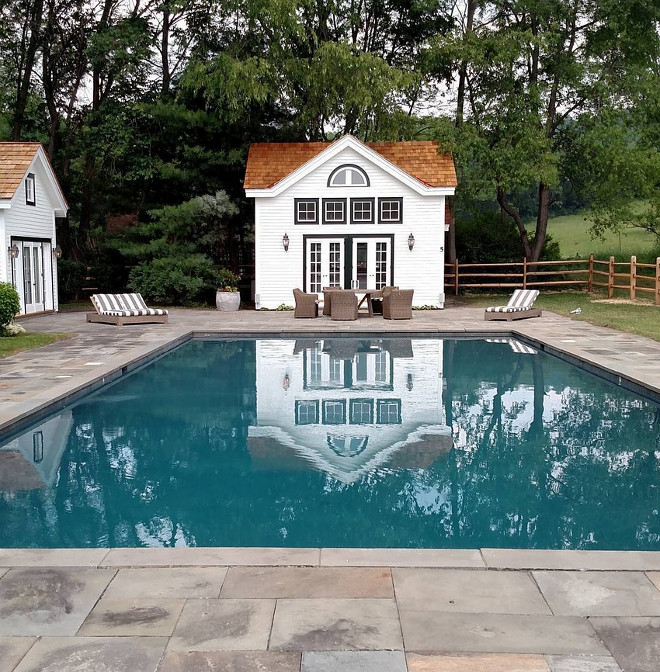 Pool House. Pool House Ideas. Pool with pool house #pool #poolhouse Toolbox Construction Inc