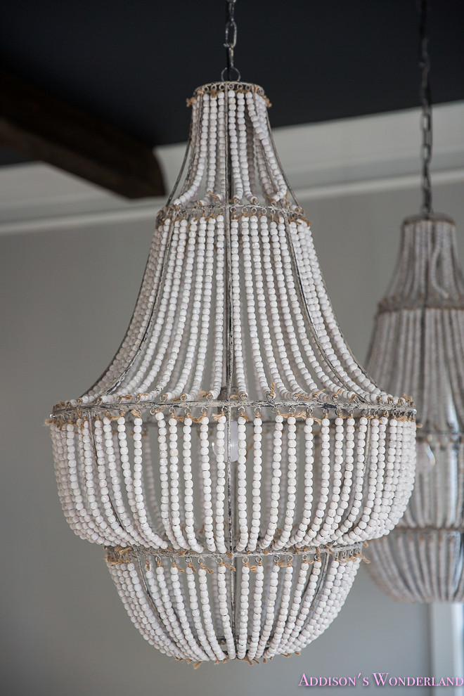 Beaded Chandeliers. Beaded chandelier. Beaded chandelier is Flirt 1-Light Crystal Chandelier by Creative Co-Op - $650 each Home Bunch's Beautiful Homes of Instagram @addisonswonderland