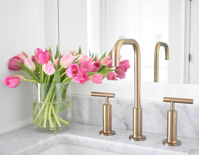 Brushed Gold Faucet. Brushed Gold Faucets. Kohler Purist brushed gold. Brushed Gold Faucet Ideas. Brushed Gold Faucet #BrushedGoldFaucet #BrushedGold #Faucet #Kohler #Purist #BrushedGold Kate Abt Design