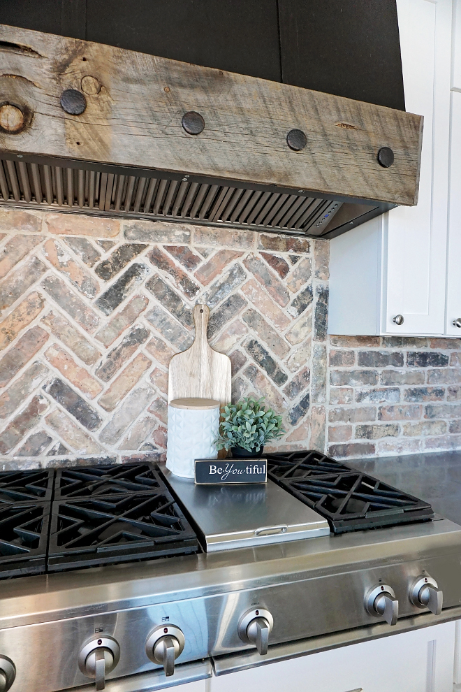 Farmhouse Kitchen Rustic Reclaimed Kitchen Hood and Herringbone Brick Backsplash. We knew we wanted a timeless backsplash and fell in love in with this old chicago exposed brick! We used a herringbone pattern behind the range to add dimension and finished with a brick pattern in the rest of the kitchen. Farmhouse Kitchen Rustic Reclaimed Kitchen Hood and Herringbone Brick Backsplash. Farmhouse Kitchen Rustic Reclaimed Kitchen Hood and Herringbone Brick Backsplash. Farmhouse Kitchen Rustic Reclaimed Kitchen Hood and Herringbone Brick Backsplash #FarmhouseKitchen #FarmhouseKitchen #FarmhouseKitchen #FarmhouseKitchen #Farmhouse #Kitchen #RusticHood #ReclaimedKitchenHood #ReclaimedHood #RusticHood #Rusticwood #ReclaimedWood #HerringboneBrickBacksplash #HerringboneBrickBacksplash #HerringboneBrickBacksplash #HerringboneBrick #BrickBacksplash #Herringbone #Brick #Backsplash Home Bunch's Beautiful Homes of Instagram @household no.6