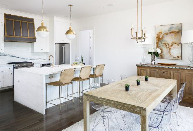 Kitchen Island and Kitchen Nook Layout. Kitchen Island and Kitchen Nook Layout Ideas. Open Kitchen Island and Kitchen Nook Layout #KitchenIsland #KitchenNook #KitchenLayout Hudson Valley Lighting Leslie Cotter Interiors, LLC. Ramage Company