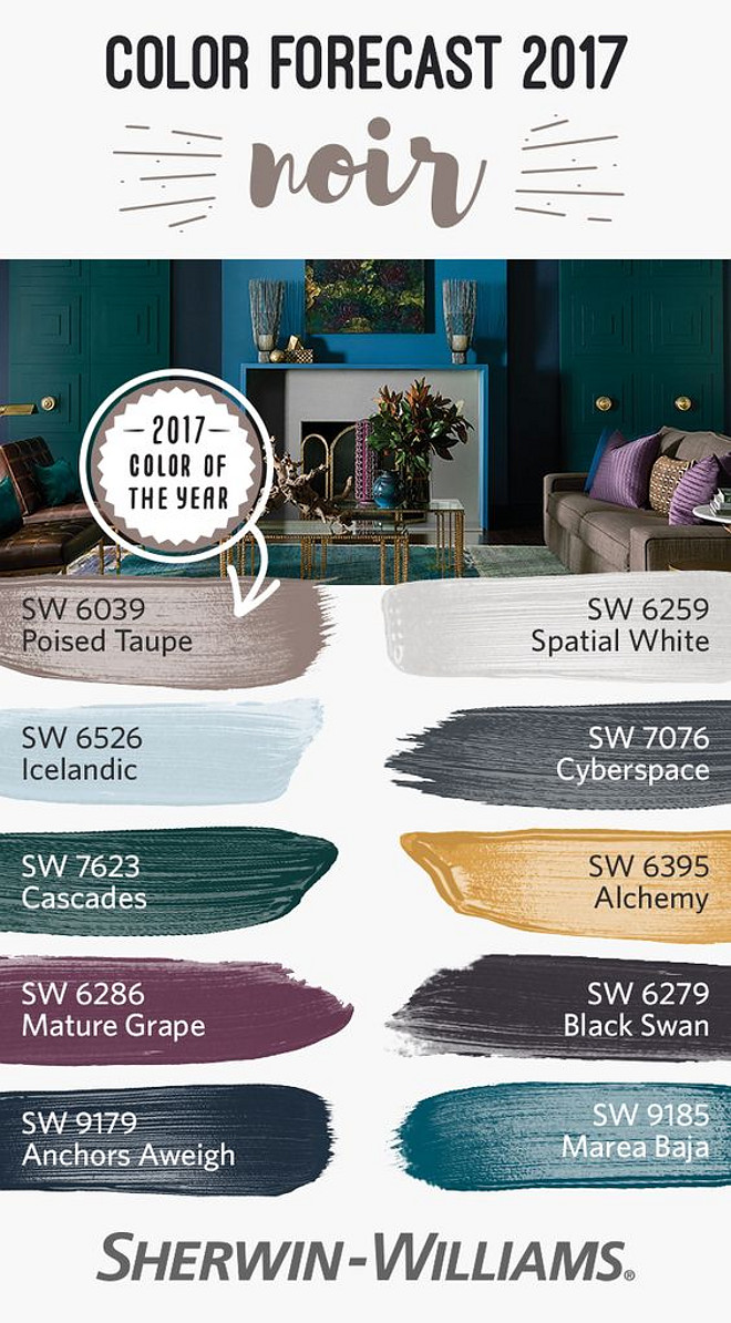 New Sherwin Williams Paint Colors. New Sherwin Williams Color Palette. Sherwin Williams SW 6039 Poised Taupe. Sherwin Williams SW 6559 Spatial White. Sherwin Williams SW 6526 Icelandic. Sherwin Williams SW 7076 Cyberspace. Sherwin Williams SW 7623 Cascades. Sherwin Williams SW 6395 Alchemy. Sherwin Williams SW 6286 Mature Grape. Sherwin Williams SW 6276 Black Swan. Sherwin Williams SW 9179 Anchors Aweigh. Sherwin Williams SW 9185 Marea Baja. New Sherwin Williams Colors #NewSherwinWilliamsPaintColors #NewSherwinWilliamsColorPalette #SherwinWilliamsColors #SherwinWilliamsPaintColors #SherwinWilliamsColorPalette #SherwinWilliamsColors #Paintcolors #colorpalette #colors Via Sherwin Williams