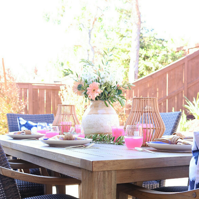 Outdoor Styling Ideas. Outdoor Styling Outdoor Styling. Outdoor table is from Costco and the decor is from HomeGoods and World Market. Outdoor Styling Ideas #OutdoorStyling #OutdoorStylingIdeas Jordan from @house.becomes.home