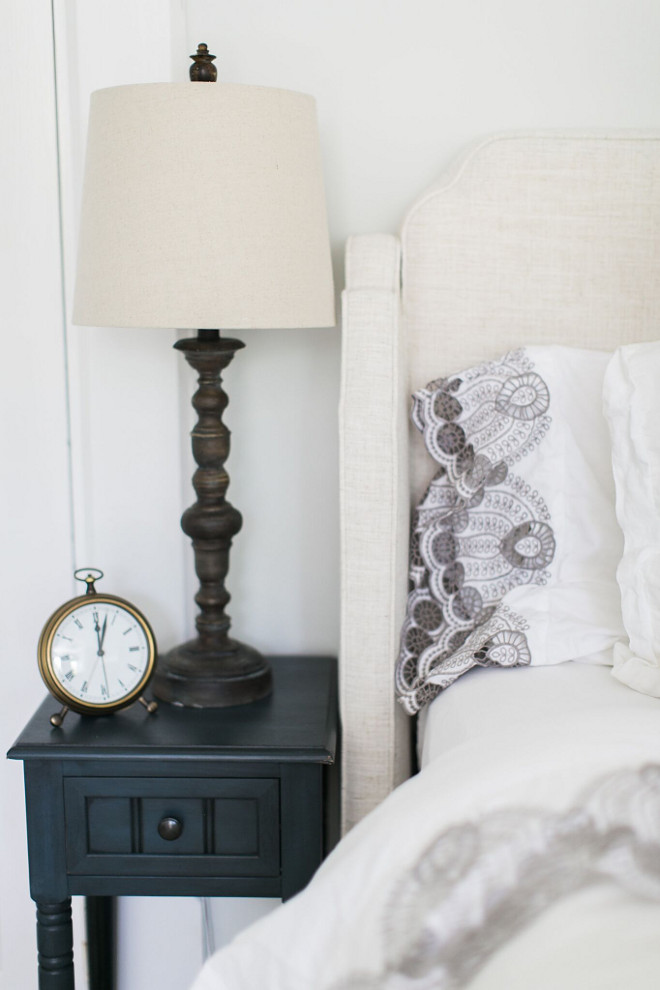 Small nightstands. Small nightstand ideas. We have a king size bed and not a lot of space for nightstands. These nightstands are barely 12” wide and are from Wayfair. Lamps are from HomeGoods. Small nightstand. #Smallnightstands #Smallnightstand #Smallnightstandideas Home Bunch Beautiful Homes of Instagram @finding__lovely