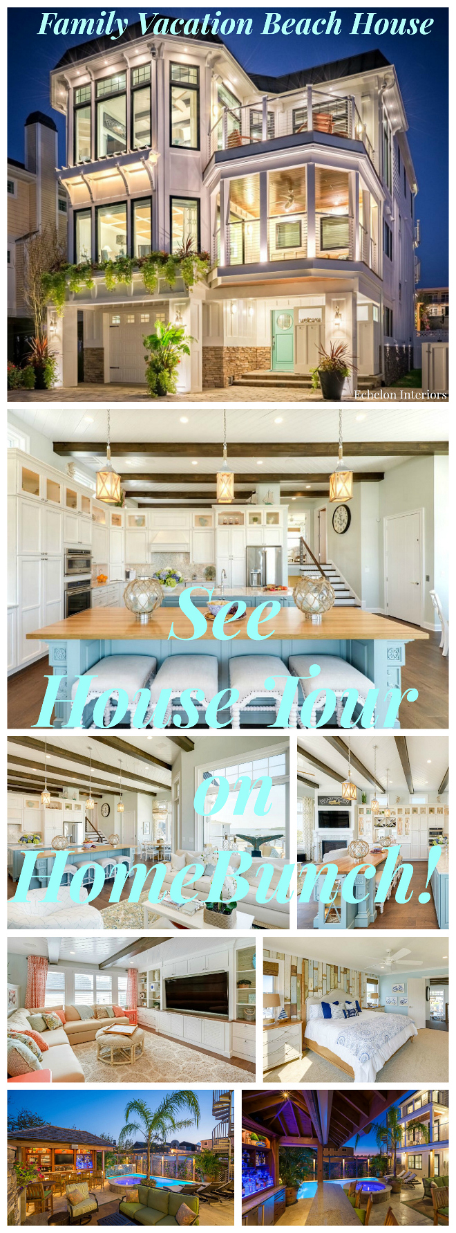 Family Vacation Beach House. See house tour, paint colors and more sources on Home Bunch. Family Vacation Beach House #FamilyVacationBeachHouse