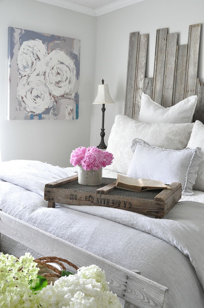 Farmhouse Bedroom Decor. Farmhouse Bedroom Decor. The bedding is a mix of Bella Notte Linens (bedskirt and shams) and Pom Pom at Home duvet cover with small pillow. Farmhouse Bedroom Decor. Farmhouse Bedroom Decor. Farmhouse Bedroom Decor #FarmhouseBedroomDecor Home Bunch's Beautiful Homes of Instagram @becky.cunningham.home