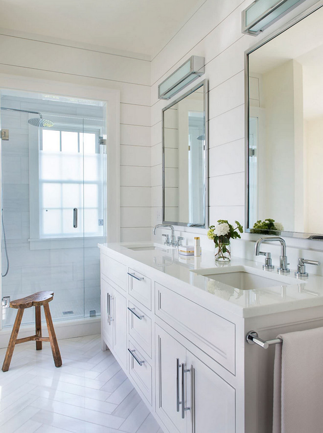 Horizontal Shiplap and herringbone floor tile. Bathroom Horizontal Shiplap and herringbone floor tile. Bathroom Horizontal Shiplap and herringbone floor tile ideas. Horizontal Shiplap and herringbone floor tile #HorizontalShiplap #Shiplap #herringbonefloortile Cynthia Hayes Interior Design