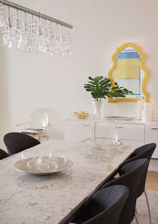 Modern apartment dining room ideas. Tara Benet Design
