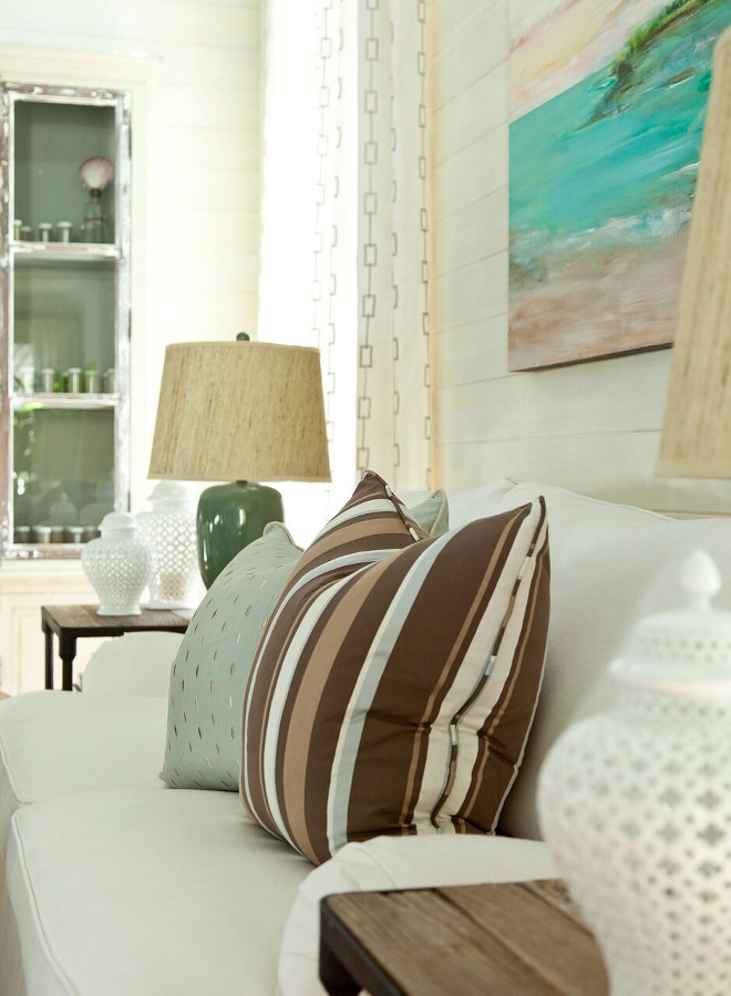 Pillows are Barclay Butera for Kravet Inc fabric used – pillows are custom made in house. Barclay Butera